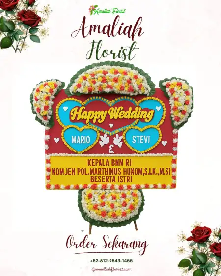 Papan Bunga Pernikahan Kemlagigede
